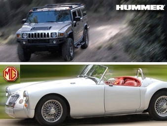 Conduce un Ferrari, Porsche, Hummer o MG