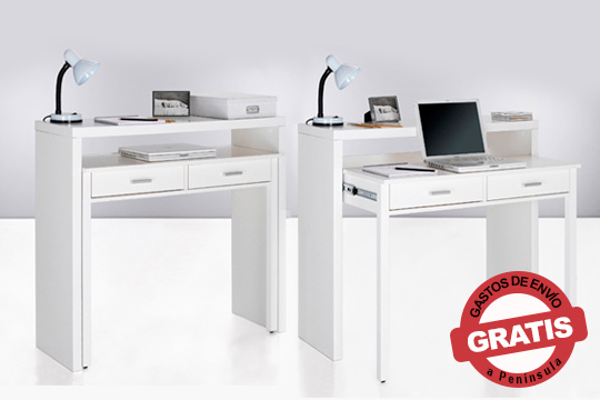 consola convertible en escritorio