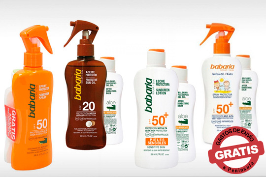 Gama solar de la marca Babaria: Aceite de Coco, Aloe Vera, Spray...