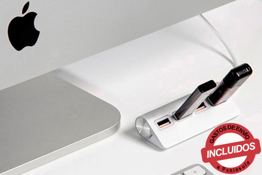 USB hub de aluminio con 4 puertos