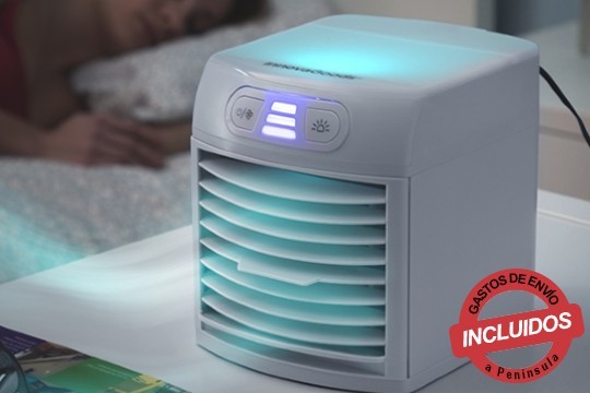 MINI CLIMATIZADOR EVAPORATIVO PORTÁTIL CON LED FREEZYQ+