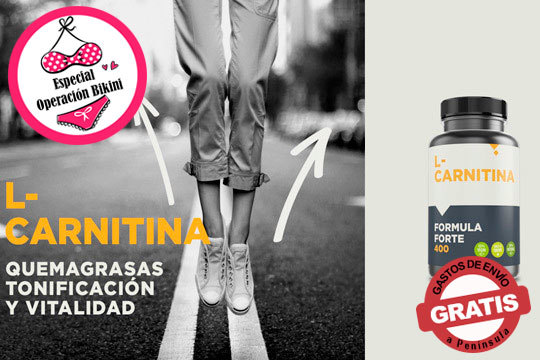 Operación bikini: 1 L-Carnitina o 2 L-Carnitina + Plan Detox de regalo