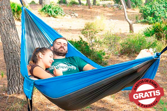Hamaca Doble para acampada & Rest ¡Fácil almacenaje y transorte!